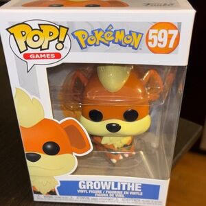 Funko Pop Pokémon Growlithe Figure - Orange and Cream